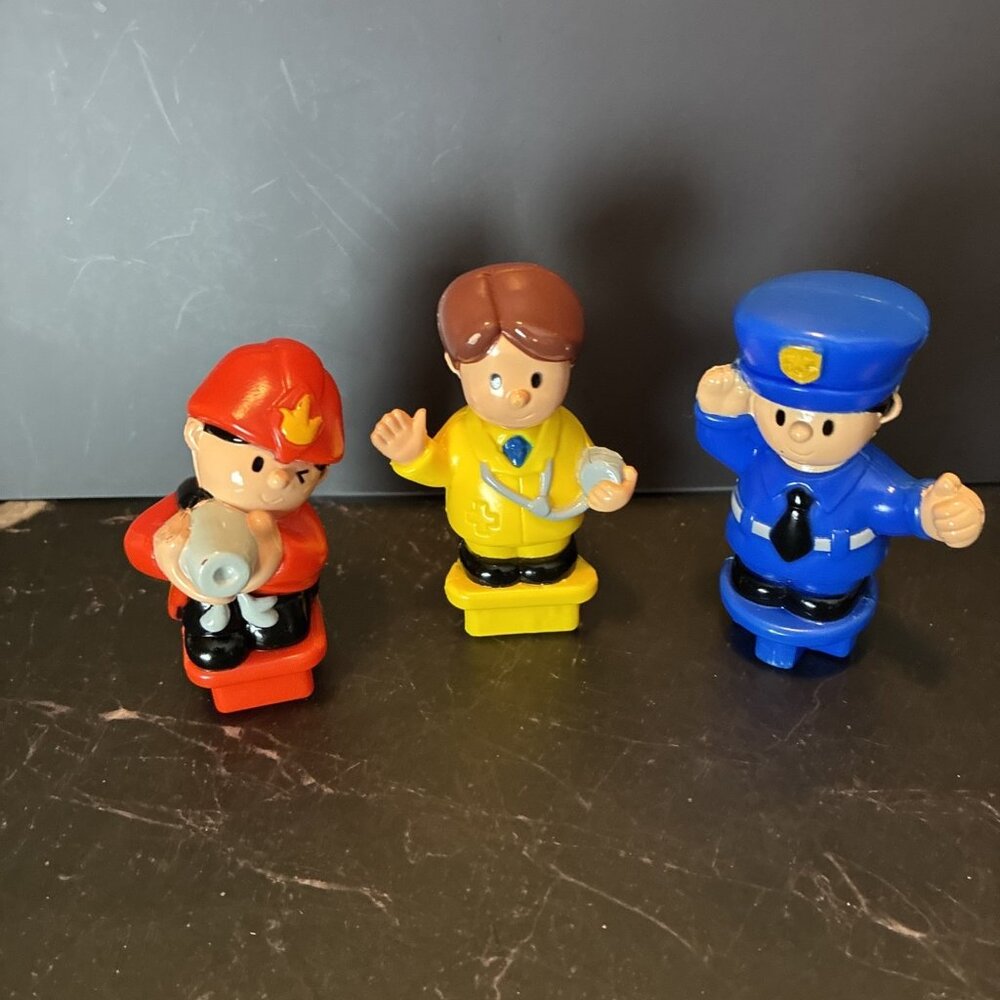 Community Helper Figures Toy Lot Firefighter Doctor Police Shape Sorter Kids